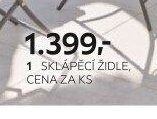 1 skládací židle