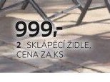 2 skládací židle