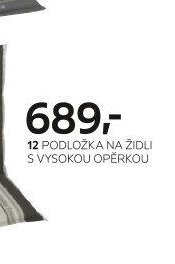12 PODLOŽKA NA ŽIDLI S VYSOKOU OPĚRKOU
