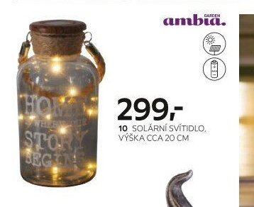 Solární svítidlo, výška cca 20 cm