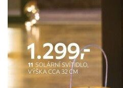 Solární svítidlo, výška cca 32 cm