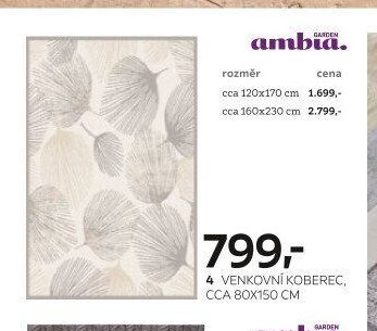 Venkovní koberec, cca 80x150 cm