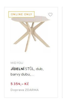 JÍDELNÍ STŮL, dub, barvy dubu