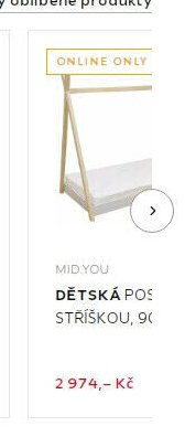 DĚTSKÁ POSTEL SE STŘÍŠKOU, 90/200 cm