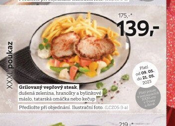 Grilovaný vepřový steak