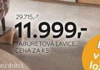 Taburetová lavice, cena za ks