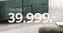 Postel boxspring, plocha lůžka cca 180x200 cm