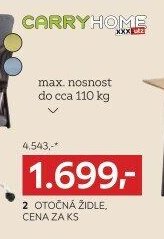 Otočná židle, cena za ks