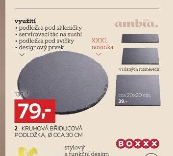 2 KRUHOVÁ BŘIDLICOVÁ PODLOŽKA
