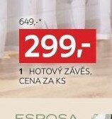 Hotový závěs
