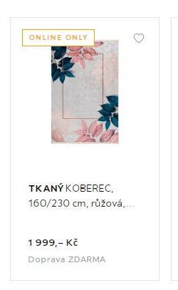 TKANÝ KOBEREC, 160/230 cm, růžová