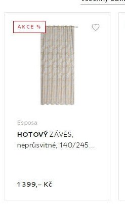 Esposa HOTOVÝ ZÁVĚS, neprůsvitné, 140/245