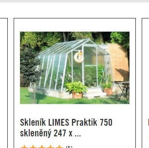Skleník LIMES Praktik 750 skleněný 247 x ...