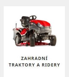 Zahradní traktory a ridery