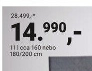 11 | Postel, cca 160 nebo 180/200 cm