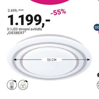 LED stropní svítidlo GIESBERT