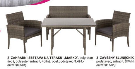 Zahradní sestava na terasu MARKO