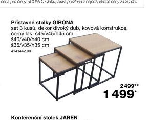 Přístavné stolky GIRONA