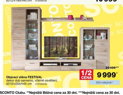 Obývací stěna FESTIVAL