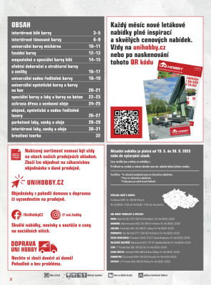akční leták UNI HOBBY 19.5.2023-30.9.2023