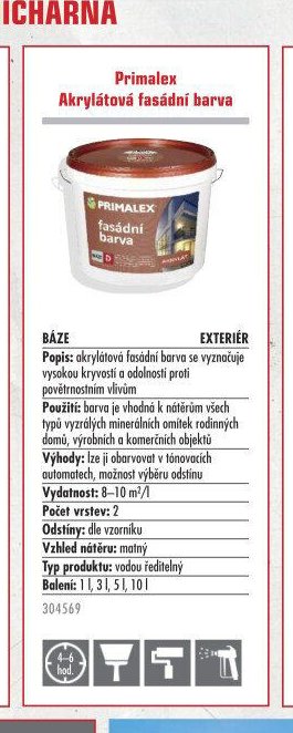 Primalex Akrylátová fasádní barva