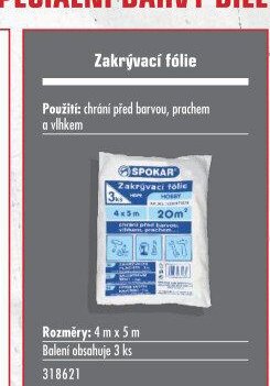 Spokar Zakrývací fólie