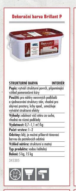 Dekorační barva Brillant P