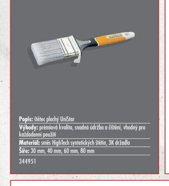 Štětec plochý UniStar