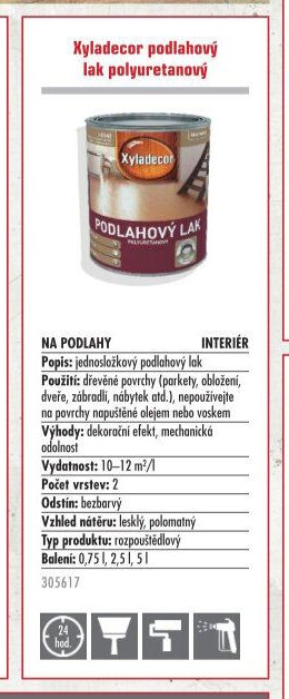 Xyladecor podlahový lak polyuretanový