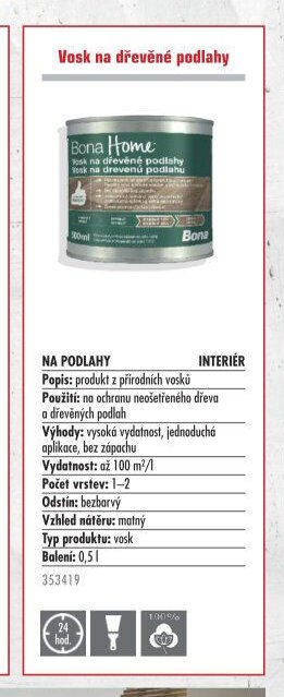 Bona Home Vosk na dřevěné podlahy