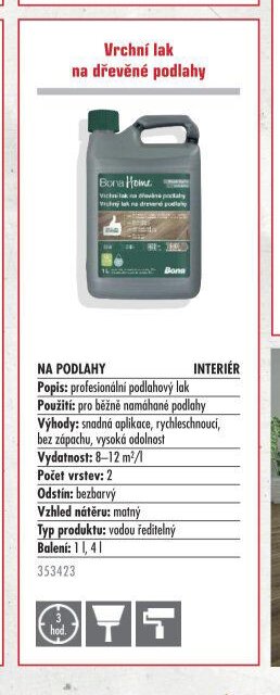 Bona Home Vrchní lak na dřevěné podlahy