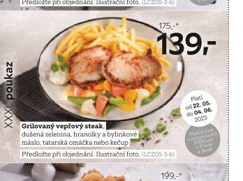 Grilovaný vepřový steak