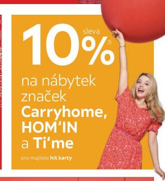 10% sleva na nábytek značek Carryhome, HOM'IN a Ti'me