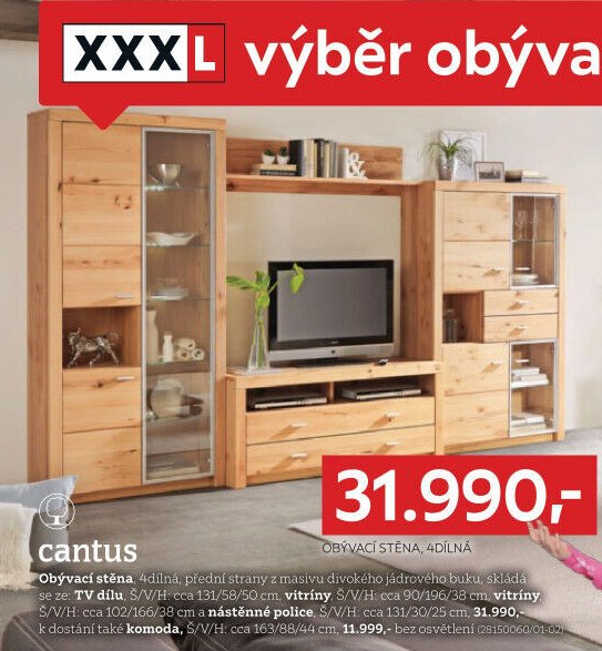 Obývací stěna, 4dílná