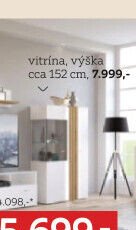 Vitrína, výška cca 152 cm