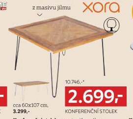 Konferenční stolek, z masivu jilmového dřeva