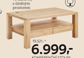 Konferenční stolek, z masivu divokého dubu