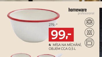 4 mísa na míchání, objem cca 0,5 l