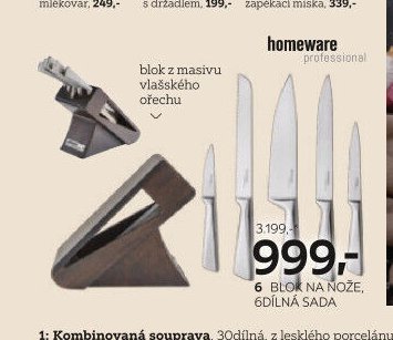 6 blok na nože, 6dílná sada