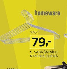 Sada šatních ramínek, 5dílná