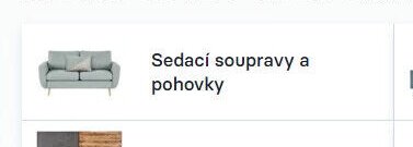 Sedací soupravy a pohovky