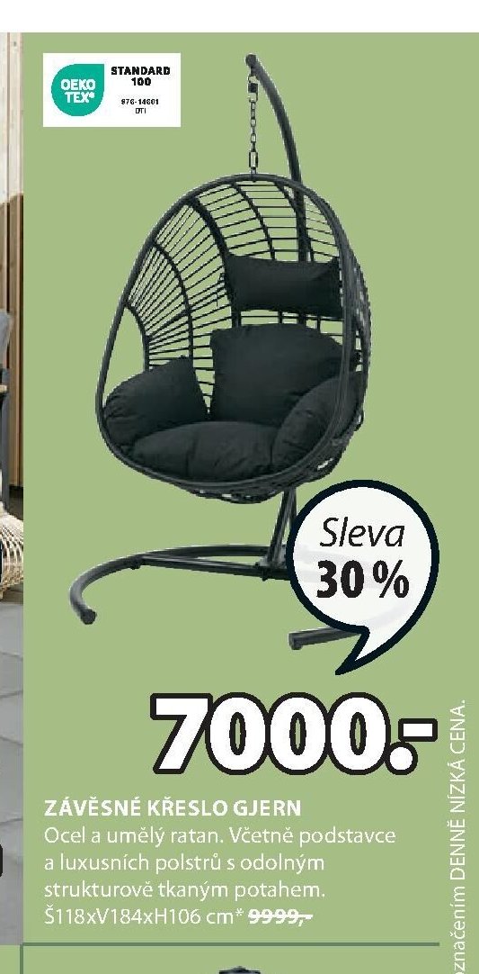 Závěsné křeslo GJERN