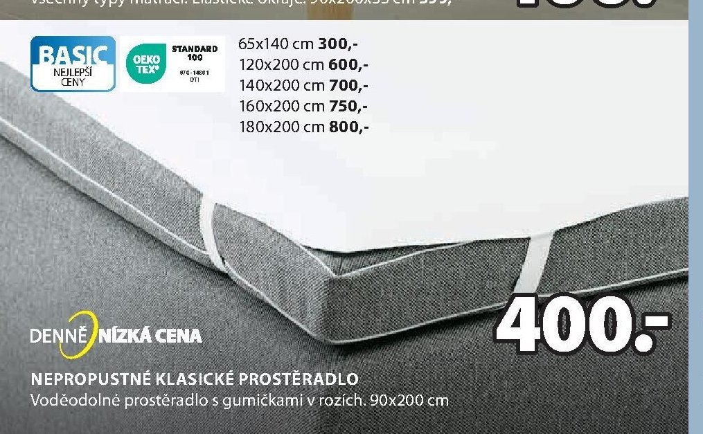 NEPROPUSTNÉ KLASICKÉ PROSTĚRADLO