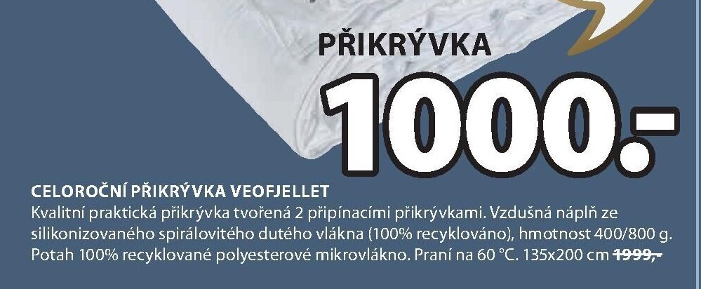 Celoroční přikrývka VEOFJELLET
