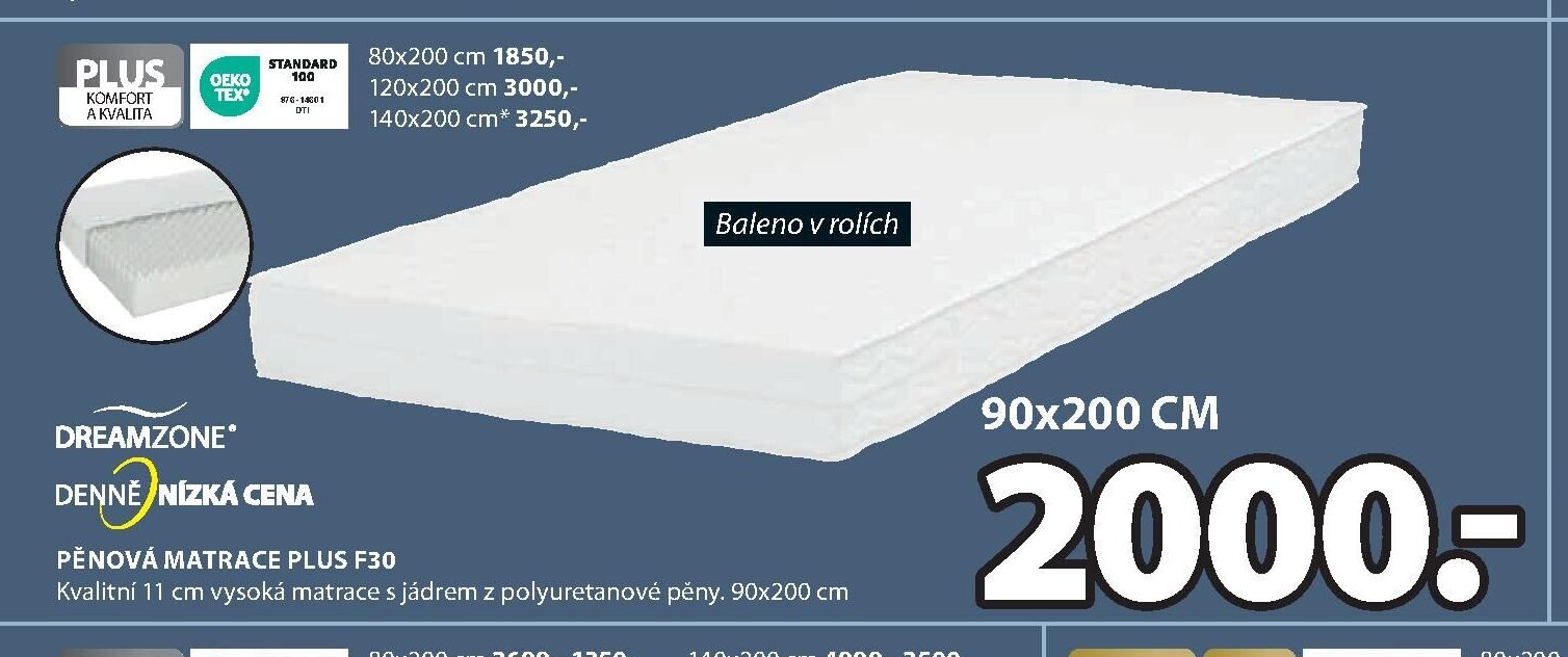 Pěnová matrace PLUS F30