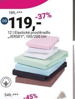 Elastické prostěradlo JERSEY