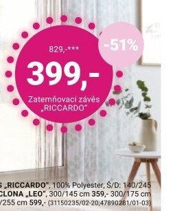 Zatemňovací závěs RICCARDO