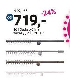 Sada tyčí na závěsy RILLCUBE