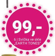 Svíčka ve skle EARTH TONES