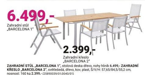 Zahradní stůl „BARCELONA 1“